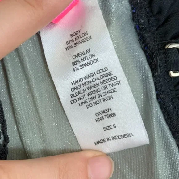 Betsey Johnson Love Lace Crochet Matching Bikini Set - Picture 11 of 16